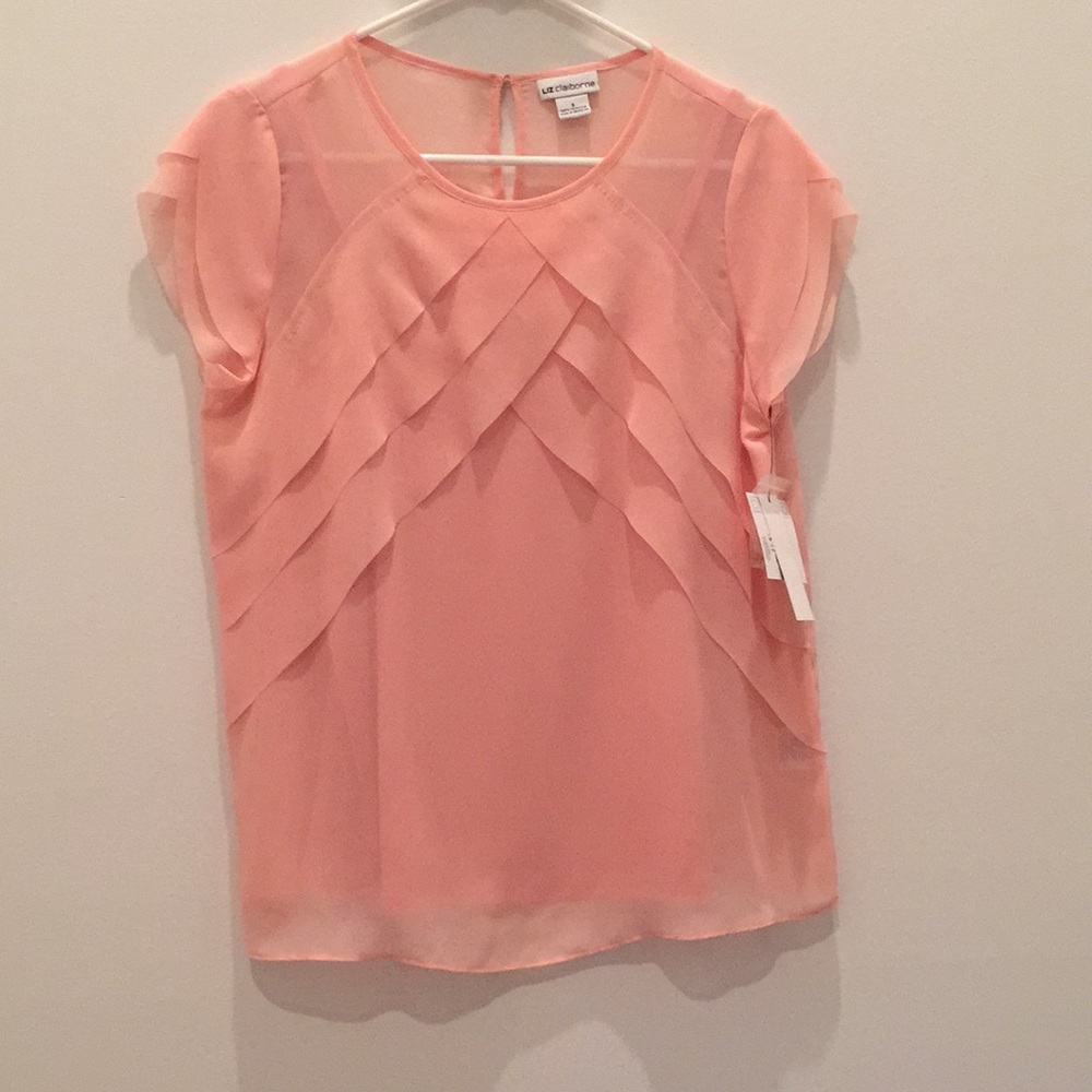Liz Claiborne sheer spring blouse- never worn!